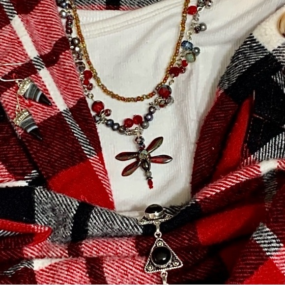 Czech Glass Dragonfly Necklace Duo - Picture 2 of 7